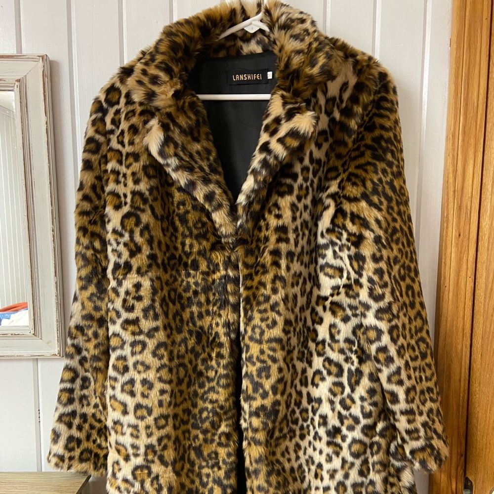 Cheetah print winter coat